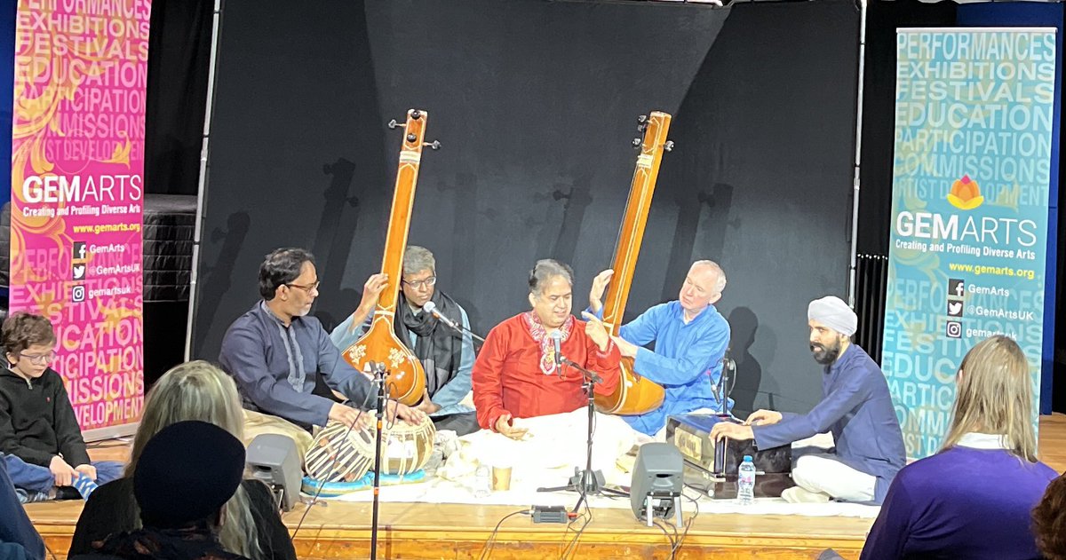 GemArtsuk's tweet photo. Wonderful weekend at our #IndianSpringColours in partnership with @MusicDurham Thank you to all the superb artists for making it a success - Ashraf Khan, @tablashahbaz, Vijay Rajput, @kavirajsingh_ and Maryam Shakiba. And thank you to our lovely audiences 🙏🏽 https://t.co/vfG2kQXoc2