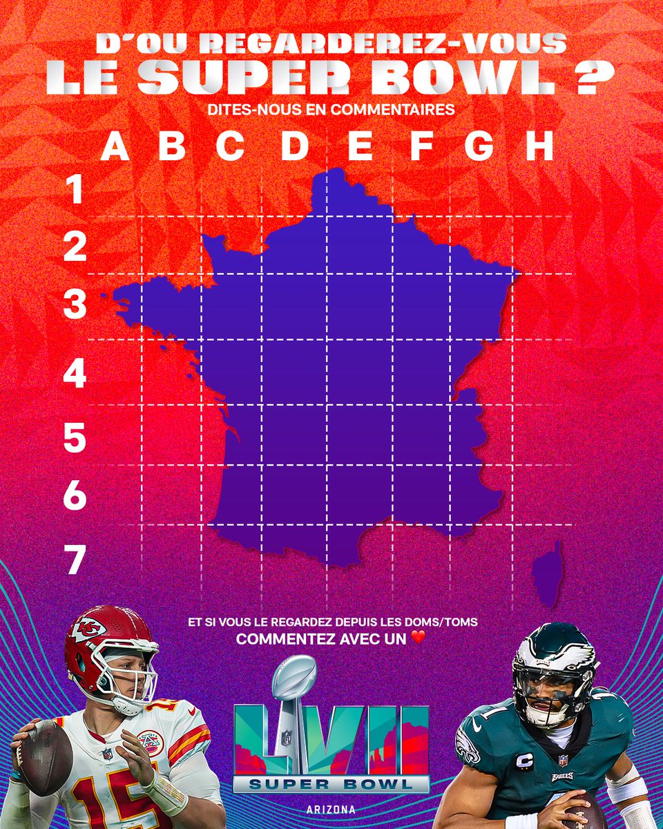 NFLFrance's tweet photo. 🇫🇷🏈 Où allez-vous regarder le #SuperBowl cette nuit ? https://t.co/S8DX4OWBbd