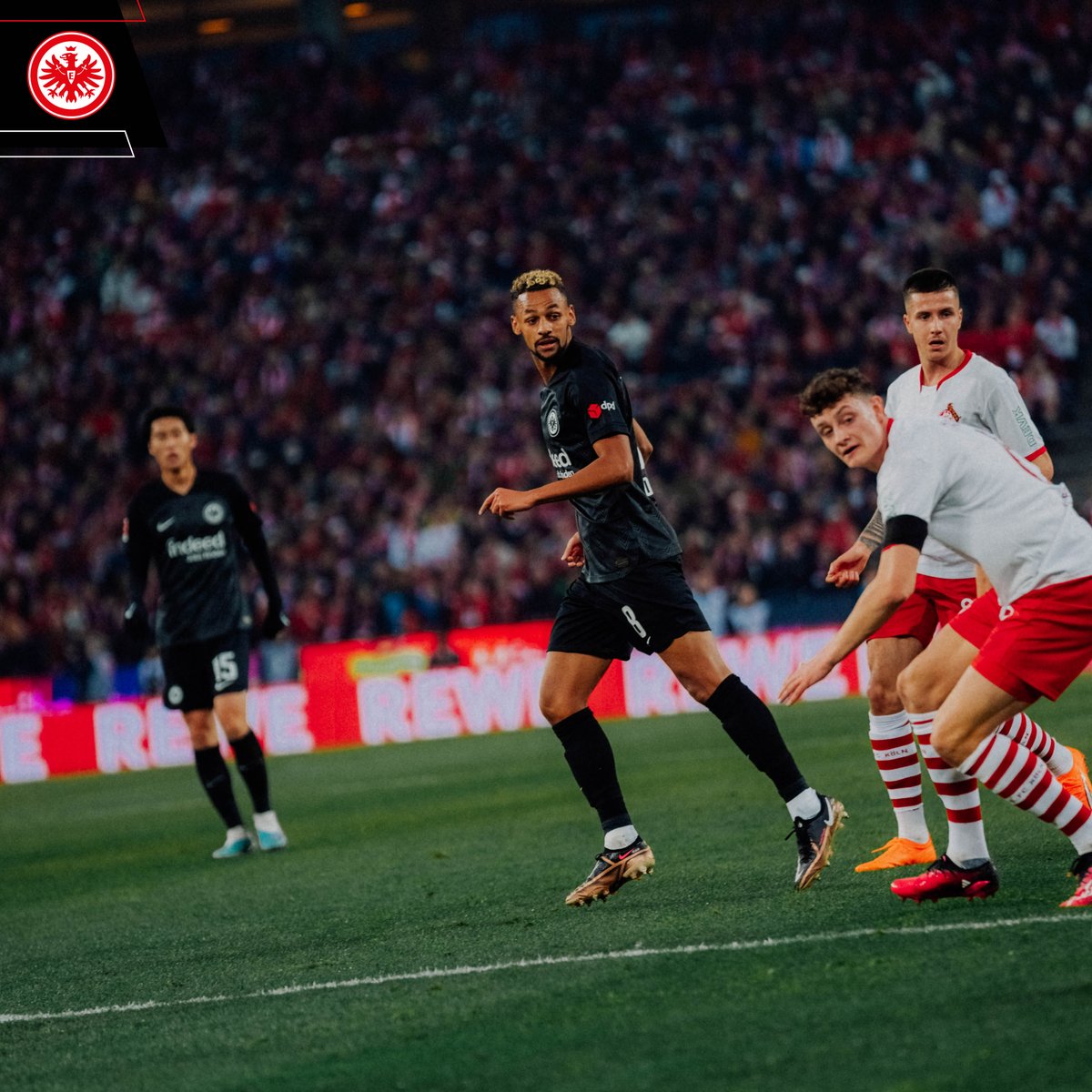 Eintracht's tweet photo. Auf, Männer - nicht nachlassen! Noch gut zehn Minuten in Halbzeit 1. 
–––––
⏰ 36. | #SGE | #KOESGE 0:0 https://t.co/iVRMsEwQm0