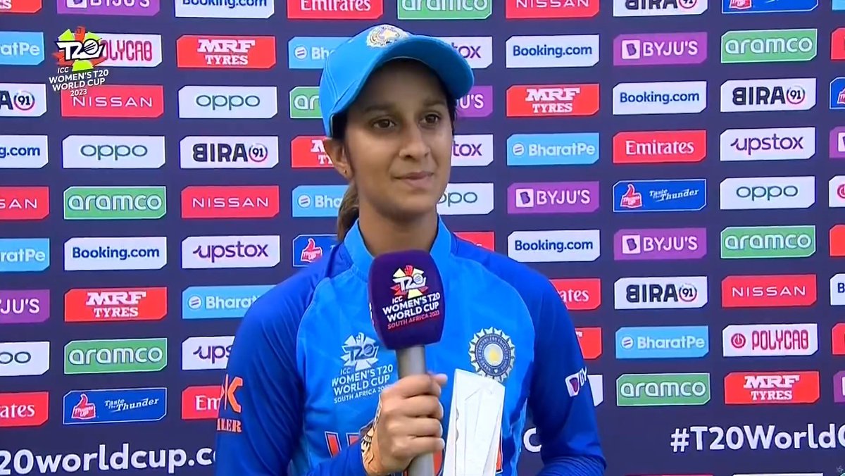 India Won By 7wickets....🔥
Good Bowling By Radha....😍
Good Batting By Shafali, Jemimah, Richa....😘🥰
Overall Good Team Performance....👏
Great Start For The WorldCup....🥳 #WomensT20WorldCup #WomenInBlue #blueknowsnogender #HerStory @BCCIWomen @T20WorldCup #staraikelungal