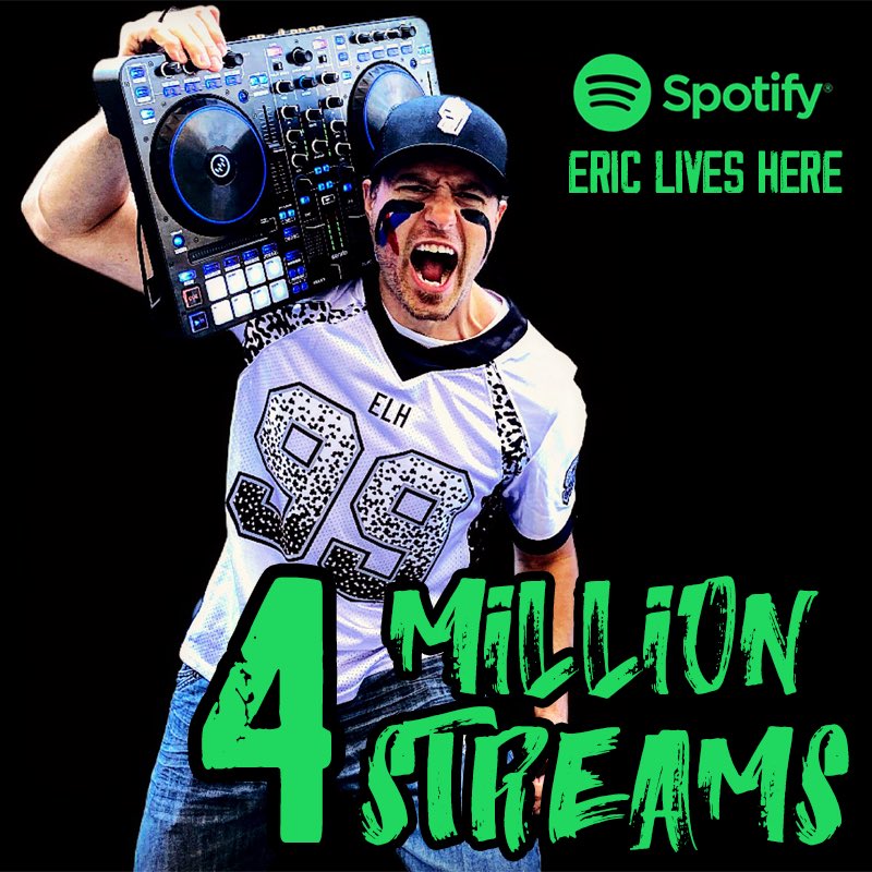 Now WE celebrate “4 MILLION STREAMS” on #SuperBowl Sunday. Thanks for listening; and being the other 1/2 of my art.