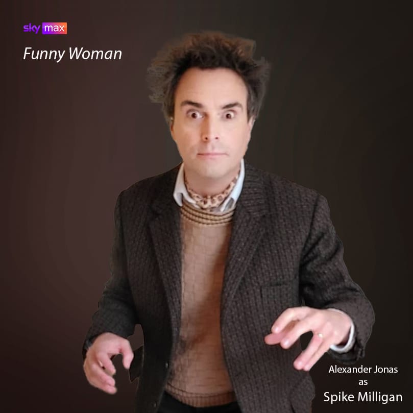 professorprune's tweet photo. 'Funny Woman' has arrived on @skytv - starring the fabulous Gemma Arterton and superbly directed by Oliver Parker. Such a joy to take part in this brilliant series playing one of my all-time heroes, Spike Milligan. #funnywoman #gemmaarterton #spikemilligan #comedy #actorslife https://t.co/UD79HNsjuZ