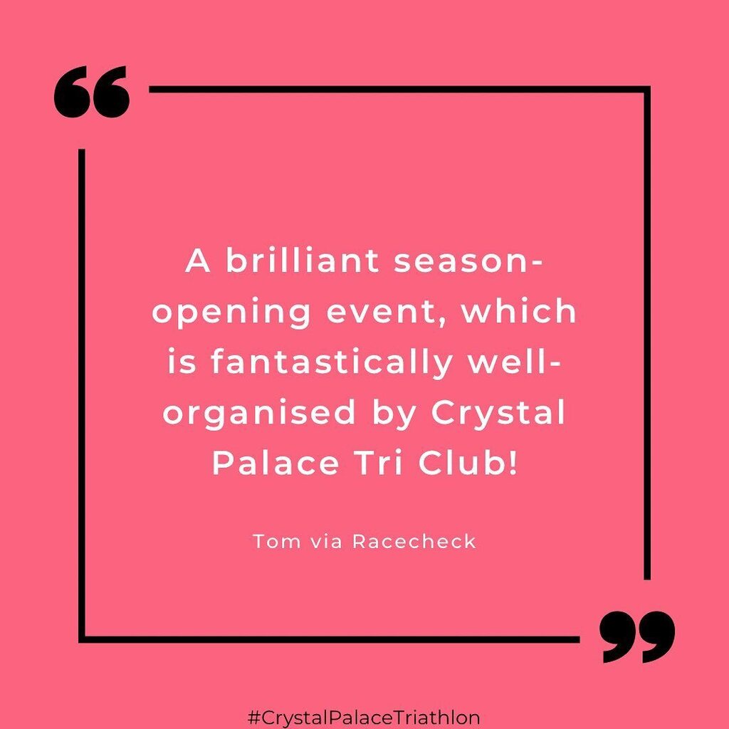 The reviews speak for themselves! Book now to secure your place in a friendly, well-organised race in the beautiful Crystal Palace Park. Visit the link in bio to book. 

Just over three months to go - Sunday 14th May! 

Not done a triathlon before? This … instagr.am/p/CokazhpoAuk/