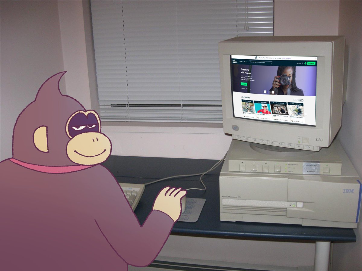 seapugg's tweet image. donkey kong loves learning new skills with skillshare