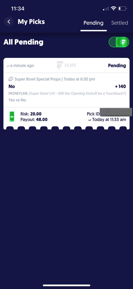 JonandbuddyNFT's tweet photo. 10 Day Challenge - $10 to $10000
Day 2 - $20 to $48
This has hit 28 out of the last 31 Superbowls and it’s for + money
@solcasino WL? affiliate?
#SuperBowl #sportsbets #sportslock #sportsbettingtwitter #10dollarchallenge https://t.co/VnPyb5KUWb