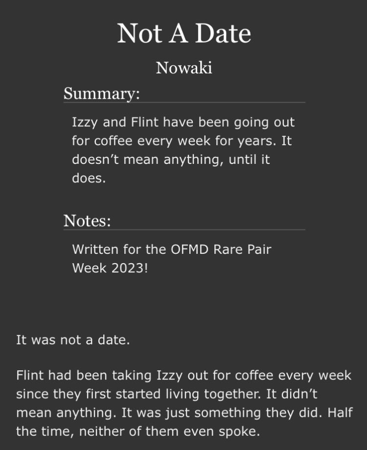Just_Me_Rae's tweet photo. First day of @OfmdRarePairWk so obviously I wrote #flizzy 💙
#ofmdrarepair23
https://t.co/6YpqKP161f https://t.co/77C8FtV9eA