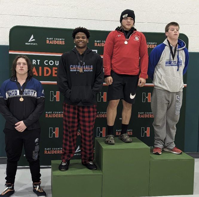 Congrats JHHS Wrestling!  3rd place in Regions!
Christian Delos Santos 2nd @ 106
Richard Randolph 2nd @ 113
Amari Hardin 1st @ 120 
Brendan Nagle 2nd @ 132
Jesse Metcalf 5th @ 138
Emari Simon 5th @ 144
Maurice Green 2nd @ 165
Austin Silva 1st at 215