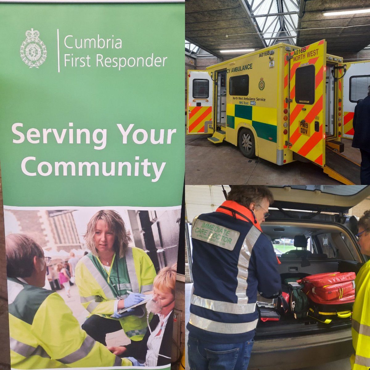 rpspartnership's tweet photo. #cfr
@NWAmbulance @MarkEvans1208 
Brilliant drop in day organised by Nik Schickoff. What is in the ambulance and where is it? Useful to note if you support the @NWAmbulance service. Finding out what beep doctors do was an added bonus https://t.co/KYVHTaUvHs