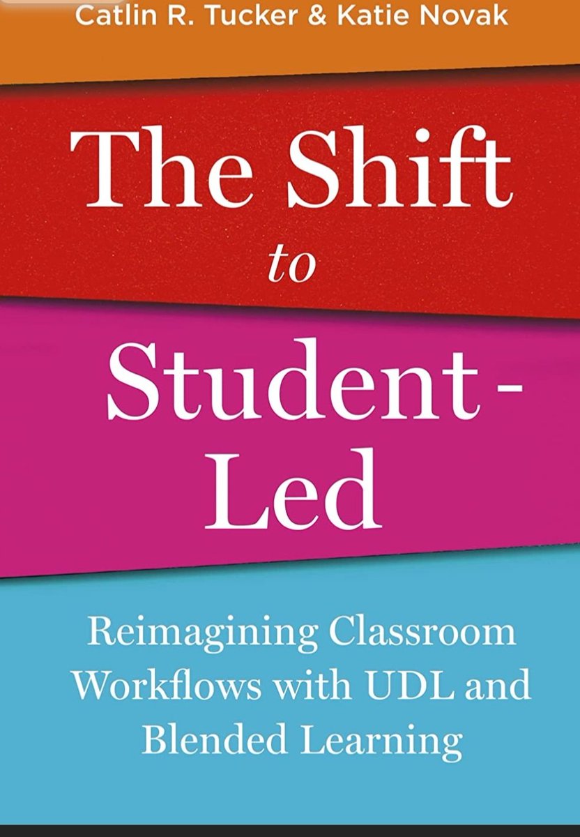 Reading about shifting to #studentled classrooms &amp; have already had some shifts in my #pedagogy! Thank you <a href="/Catlin_Tucker/">Dr. Catlin Tucker</a> <a href="/KatieNovakUDL/">Katie Novak</a> for putting not only student's needs but also teachers' needs 1st! Can't wait to keep reading and implement more #UDL and #blendedlearning!