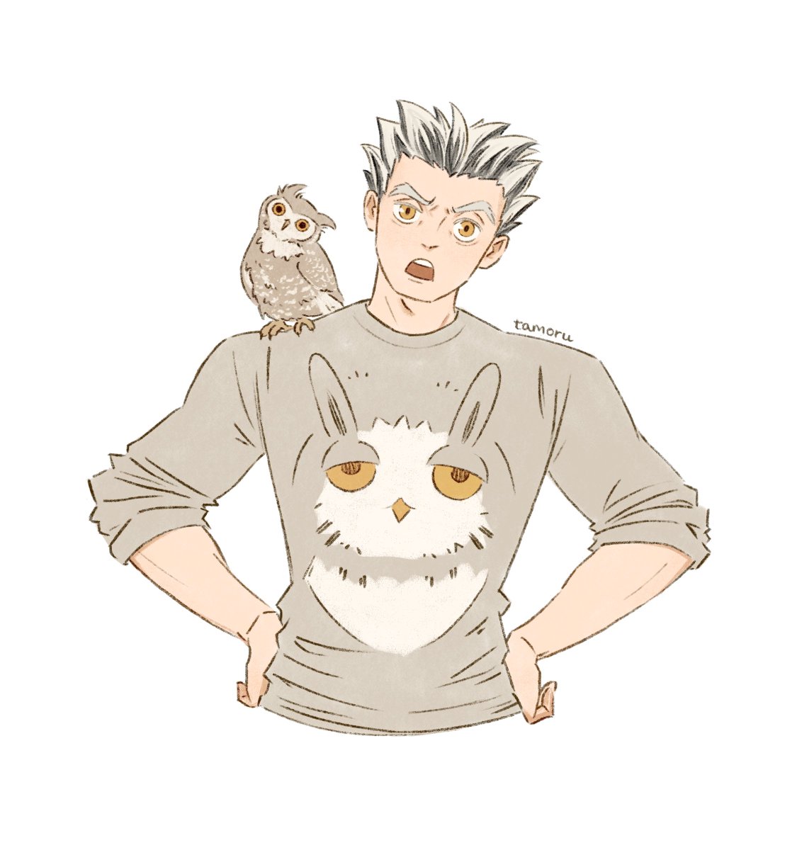 tamoru_'s tweet photo. they’re judging 🦉
#haikyuu https://t.co/56roQc2p73