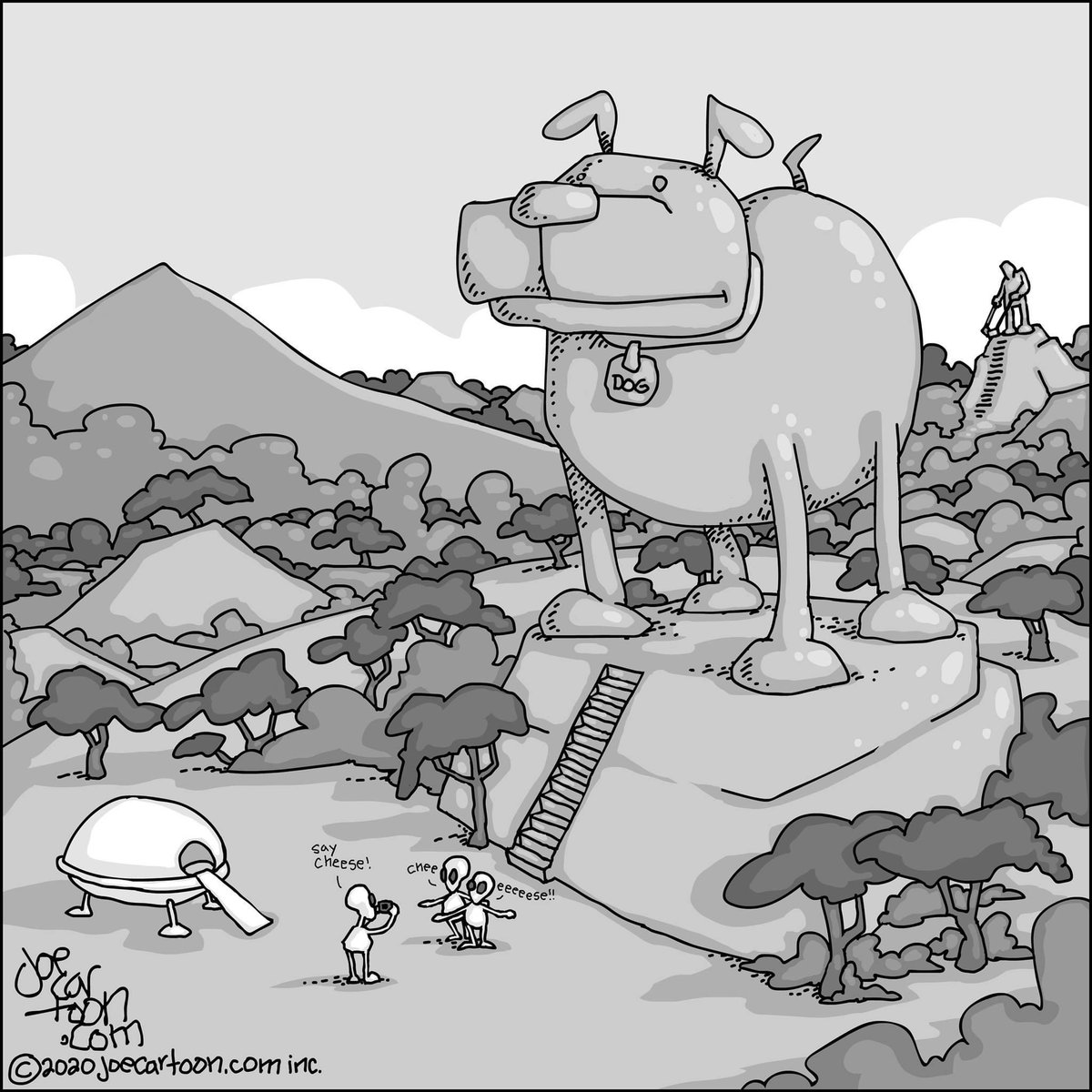 JoeCartoon's tweet image. #ufo #aliens #pooperscooper #saycheese #dog #pet #ufos #future #tourist #dogs #pets #monument