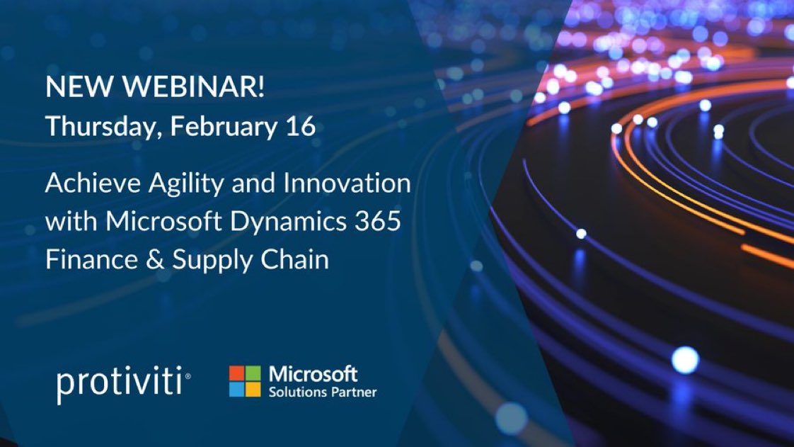 ProtivitiOman's tweet image. Unifying financial processes enables organizations to reduce operational expenses and make smarter decisions. Join #ProtivitiTech and #Microsoft to see how #Dynamics365 can help adjust to changing business environments. ow.ly/pAOy50Mu88i
