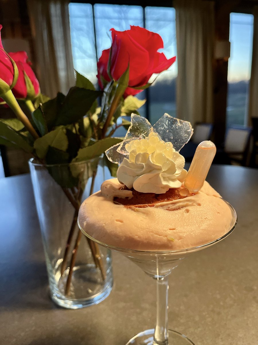 When Valentine’s meets science experiment!  Chef Richard Grimm upped the ante for this years Valentine’s Dinner.  He used a spherification technique in multiple dishes to create a unique element of surprise! Happy Valentines Day!