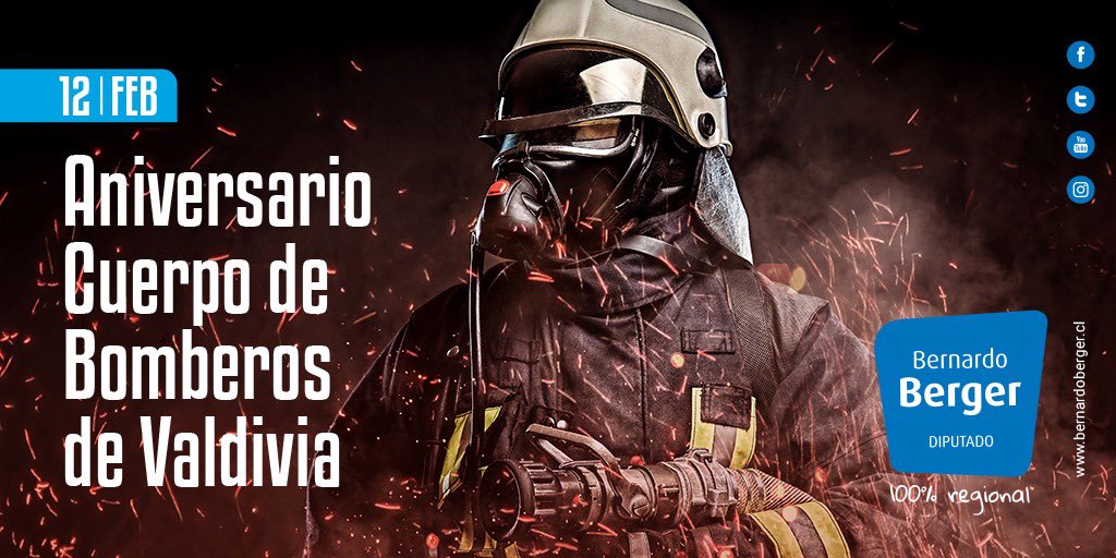 🎉Feliz 170° aniversario al valiente Cuerpo de Bomberos de Valdivia!🎉 

Gracias por su constante trabajo y dedicación, y el control de incendios forestales. 🙌 Les deseamos lo mejor! #CuerpoDeBomberosDeValdivia #170Aniversario #HeroesEnAcción 🚒
