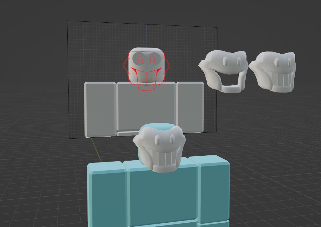RedactedScript's tweet photo. Alright, my first model made hopefully to one day be on the @Roblox catalog. 
Will be Posting final result and renders soon.
#RobloxUGC #blender #UGC https://t.co/S2WVM1N9S3