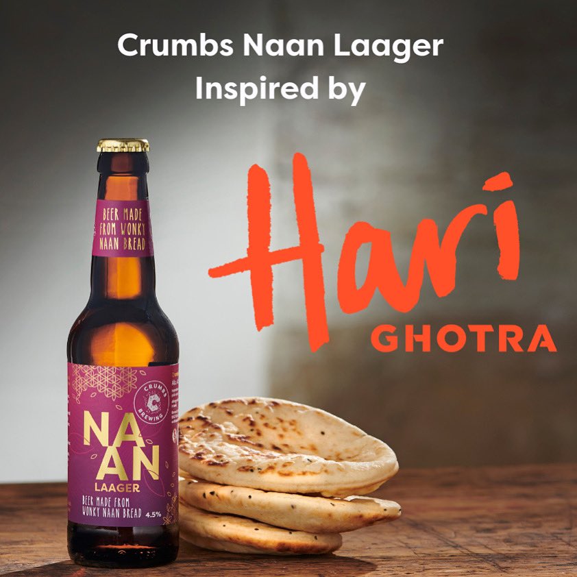 Super delighted to announce in conjunction @crumbsbrewing we’ve brewed the worlds first (as far as we know) ‘Naan beer’!! Using left over naan bread this is a beautifully crafted larger that oozes quality 💥Special bundle with a signed copy of my new book! crumbsbrewing.co.uk/product/book-b…