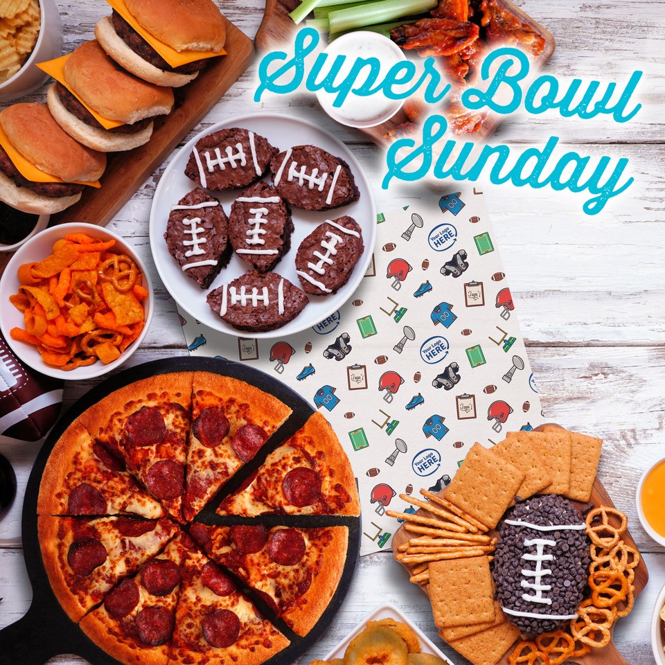 printedfoodwrap's tweet image. Call your friends, grab your favourite take out and get ready for Super Bowl!! 
With our themed food paper designs, we've got Super Bowl all wrapped up! 🏈

#SuperBowl #FoodWraps