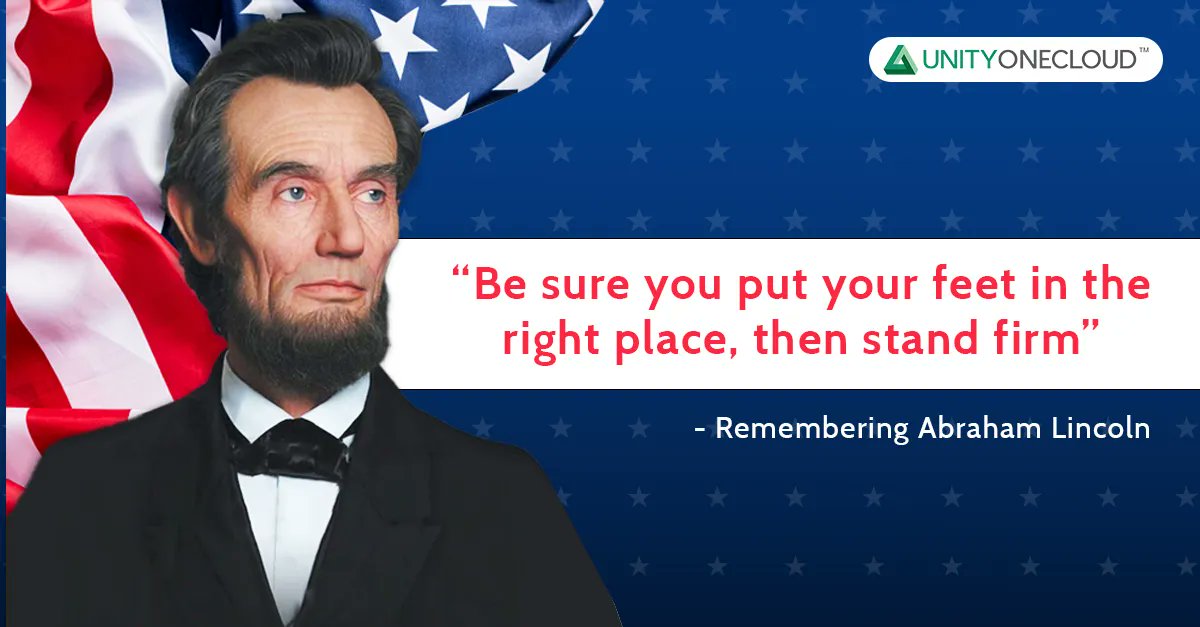 UnityOne_ai's tweet photo. On President Abraham Lincoln's birthday, we are recollecting his words and moving forward in the hopes of building a better future.

#abrahamlincoln #lincolnbirthday #motivation https://t.co/asNn9jkvwA
