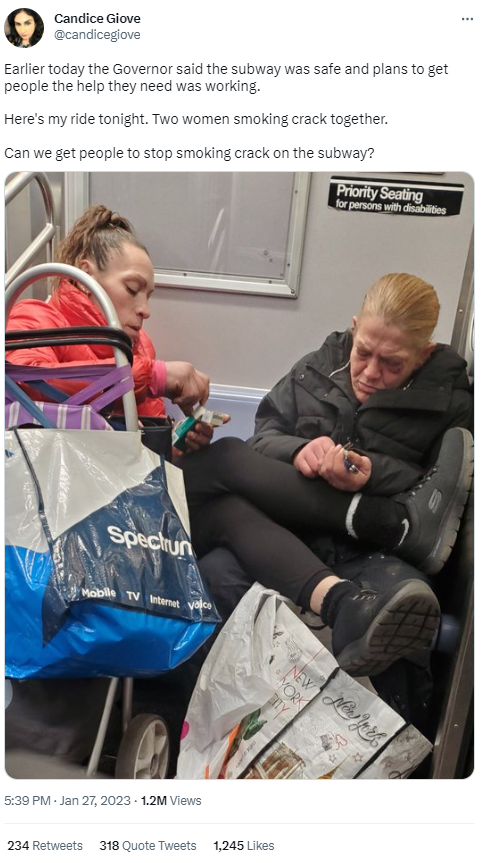 JeremiahDJohns's tweet photo. We're all focused on the insane responses to "I would prefer my baby not inhale smoke on the subway" right now.

But remember the original: the responses to "I am uncomfortable with open-air crack usage on the subway" https://t.co/tLfgtIqdB7