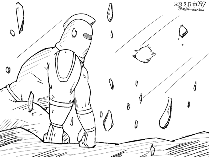 ラクガキおじさんの朝は早い。おはクロステルマンロボ。#art #illustration #drawing #絵 #落描き #イラスト #w_witch #L_witch  #ルミナスウィッチーズ 