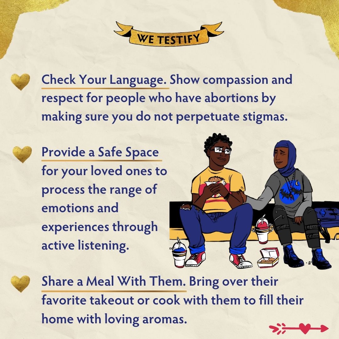 AbortionStories's tweet photo. We know everyone loves someone who has abortions. But how do we show up for our loved ones who are navigating a landscape of abortion bans, barriers and stigmas as they seek care? Here are 7 ways you can show up for people who have abortions in a real way this Valentine’s Day. https://t.co/zMuUA2j6nF