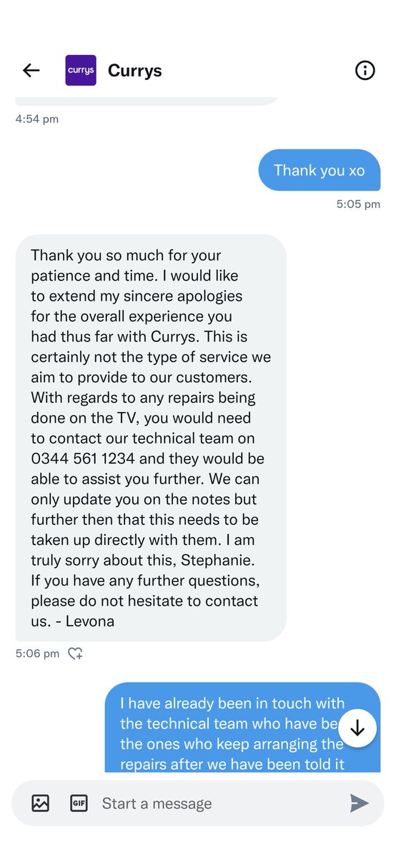 DesignwithHart's tweet photo. @currys Please dont send me back to the technical team who are the ones who keep giving me a different answer every time I speak to them!! https://t.co/P4dqqiFvvf