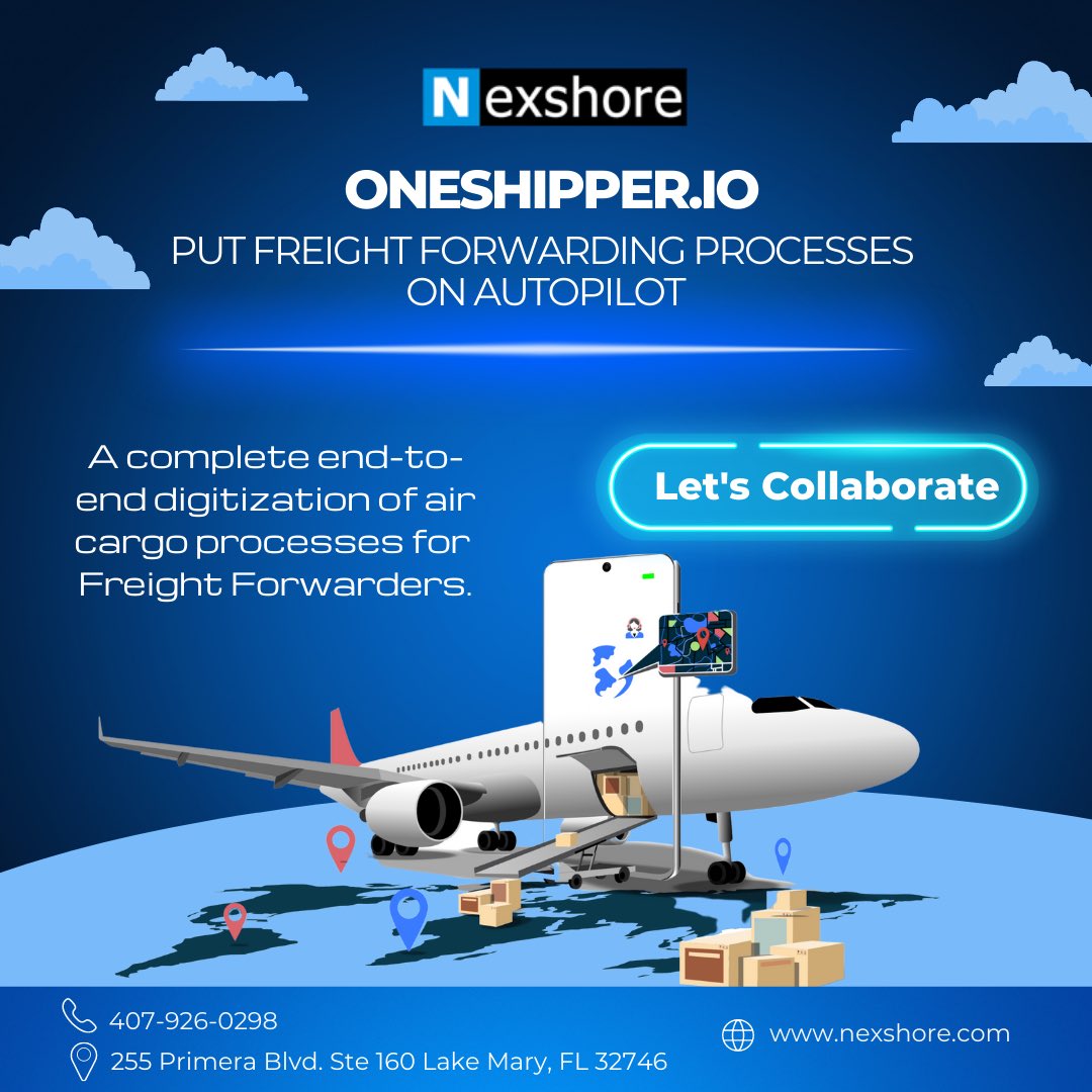 nexshore_tech's tweet photo. Get started with OneShipper for FREE in less than 60 seconds and see how easy it is to start #tracking your #aircargo #shipments now! 
 👉 https://t.co/efJLOm3e4J https://t.co/tPffwZ6s9F