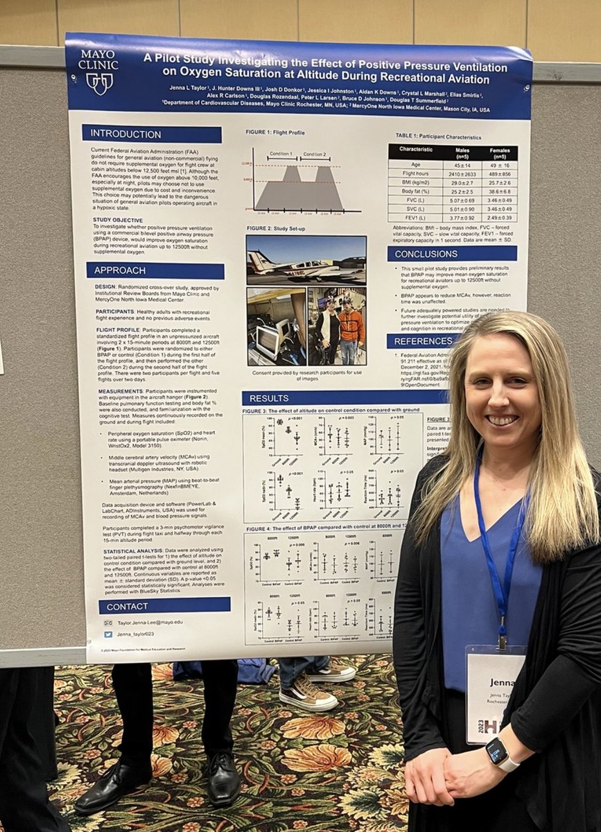 Jenna Taylor (@jenna_taylor023) on Twitter photo Thoroughly enjoyed my first experience at the International Hypoxia Symposium in Lake Louise. Honored to be awarded a Best Poster Prize for our work investigating the use of positive pressure ventilation for improving oxygen saturation in recreational aviation <a href="/MayoClinicCV/">Mayo Clinic CV</a> Thoroughly enjoyed my first experience at the International Hypoxia Symposium in Lake Louise. Honored to be awarded a Best Poster Prize for our work investigating the use of positive pressure ventilation for improving oxygen saturation in recreational aviation <a href="/MayoClinicCV/">Mayo Clinic CV</a>
