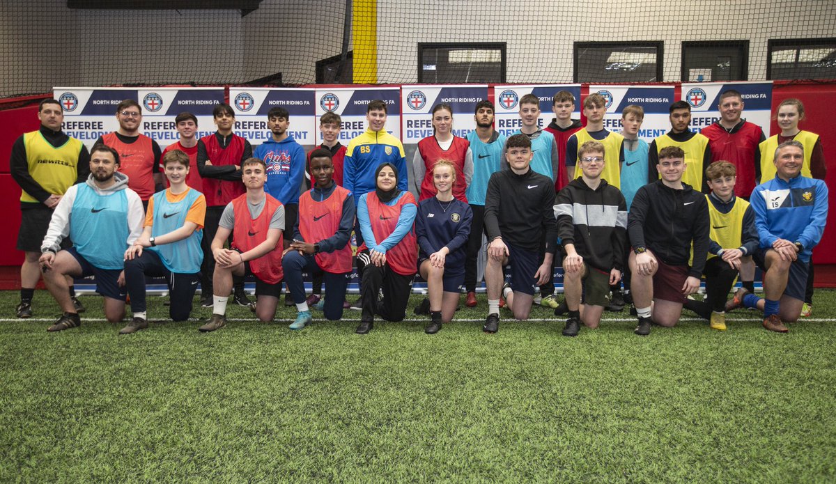 NorthRidingFA's tweet photo. REFEREES COURSE | A fantastic day delivering our final @FARefereeing course of the season. 

Nearly 130 new referees trained this season 🤝

Fantastic engagement &amp; great to see such a diverse course with lots of positive energy 👏

Good luck to our new referees! 

#NRCFAREFDEV https://t.co/kuaTAv6a4u