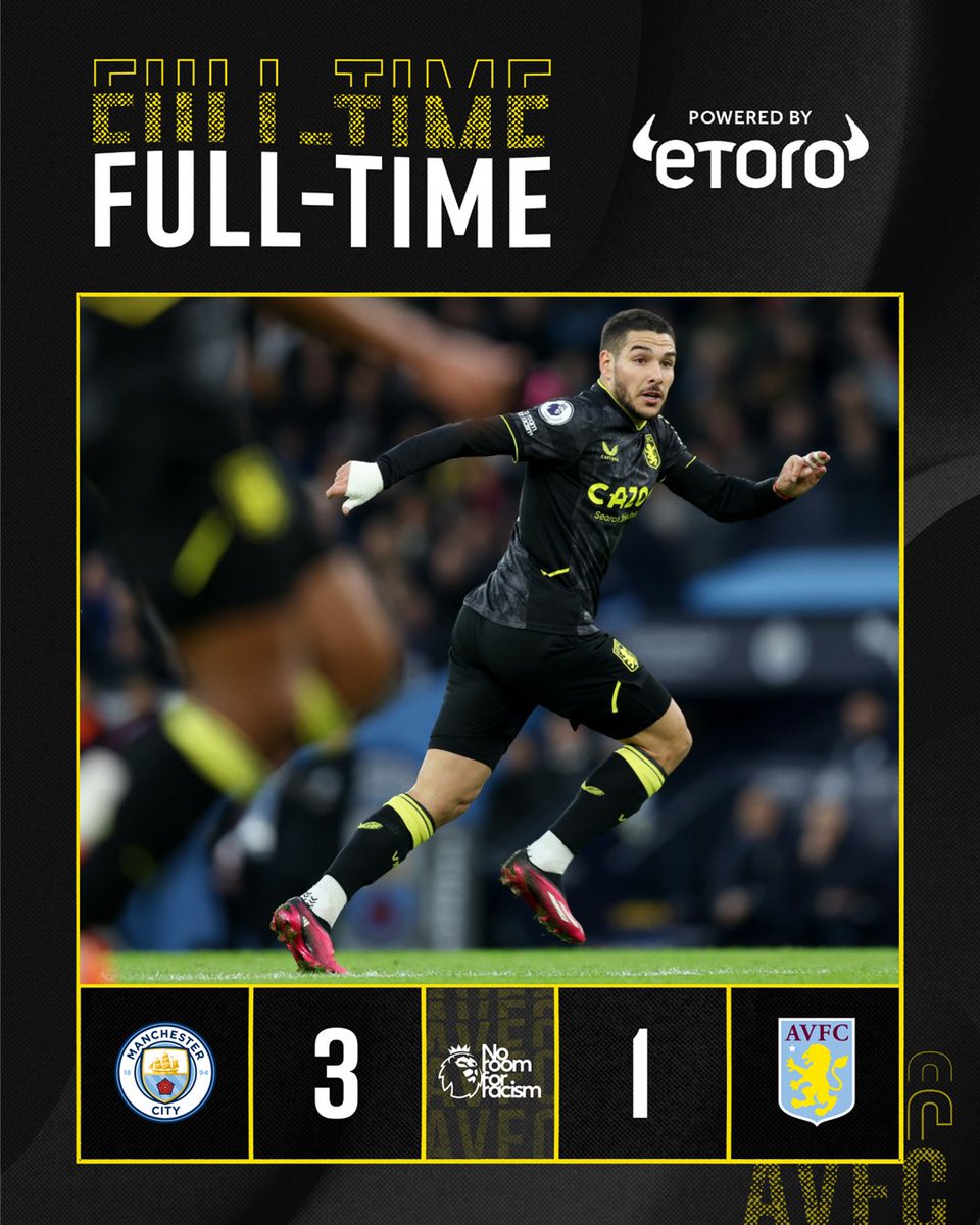 Full-time in Manchester. ⚫ #MCIAVL