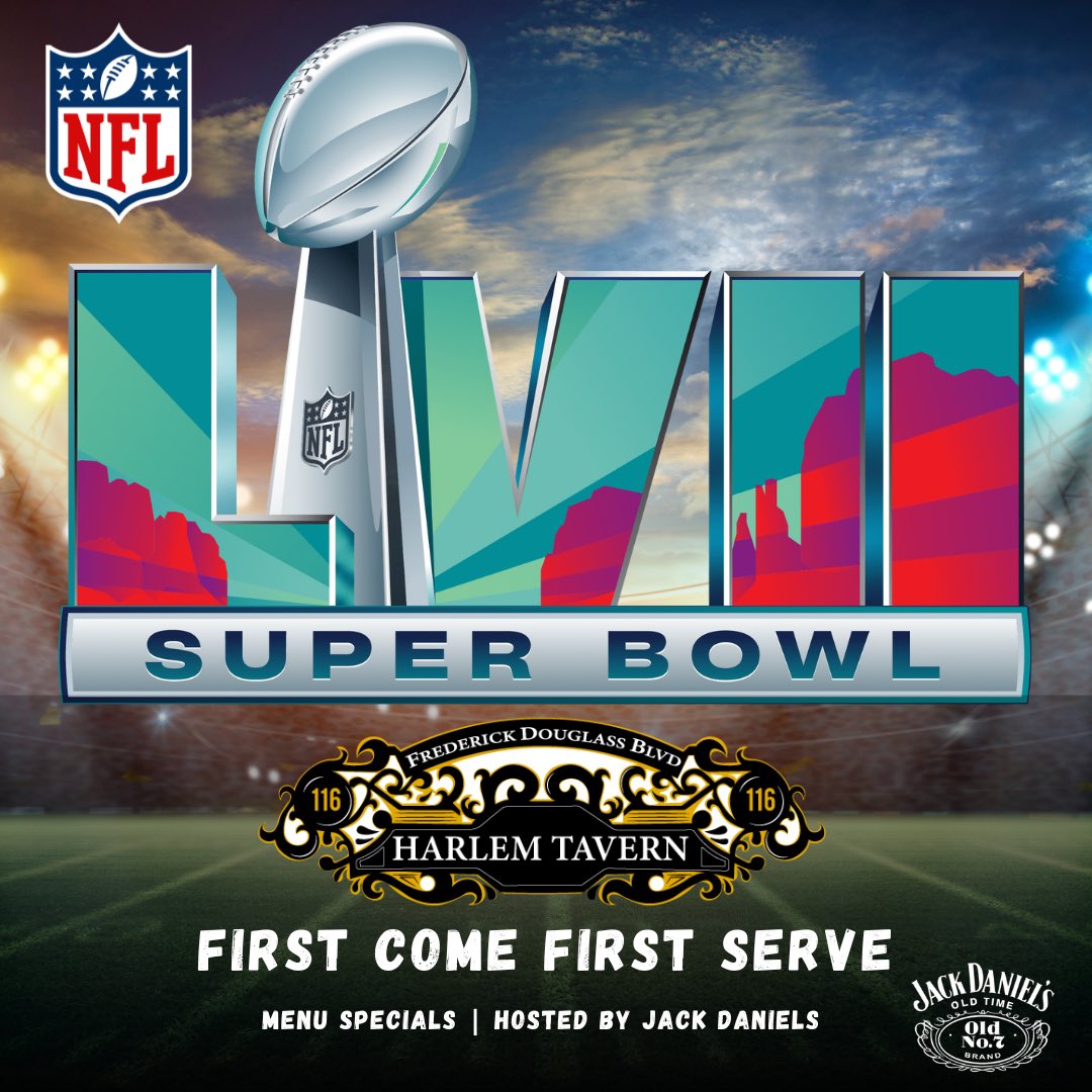 Today is the Big Day! Super Bowl LVII! Game time 6pm! First come first serve! Hosted by @jackdaniels_us ! LETS GO!!! 🏈