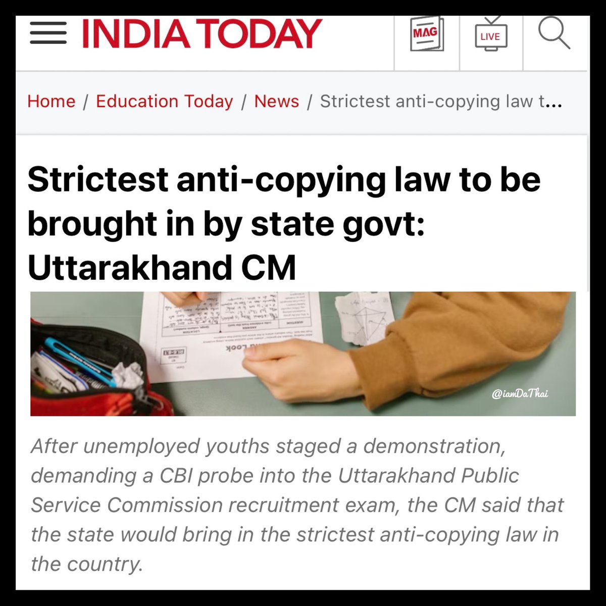 dathai2108's tweet photo. Our state needs to learn from Uttarakhand CM. 
Stringent laws and regulations must be there for free and fair examination in APPSC.
@PemaKhanduBJP @PMOIndia @narendramodi @KirenRijiju https://t.co/zOGztPTlsF