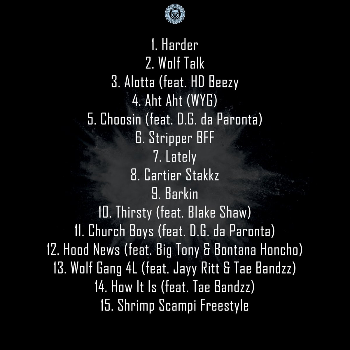 WG_TreyStakkz's tweet image. Uh AYE LET’S GO, The Finalized #Tracklist #FROZENSOLID #Feb18th 🆙 This definitely one of them ones‼️‼️‼️‼️ #TreyStakkz #WOLFGANG4L
