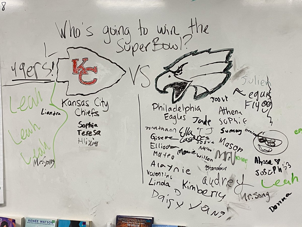 Super Bowl picks are on! Loved how my students put in the 49ers on the side! Winning picks get xp! #gamemyclass #SuperBowl