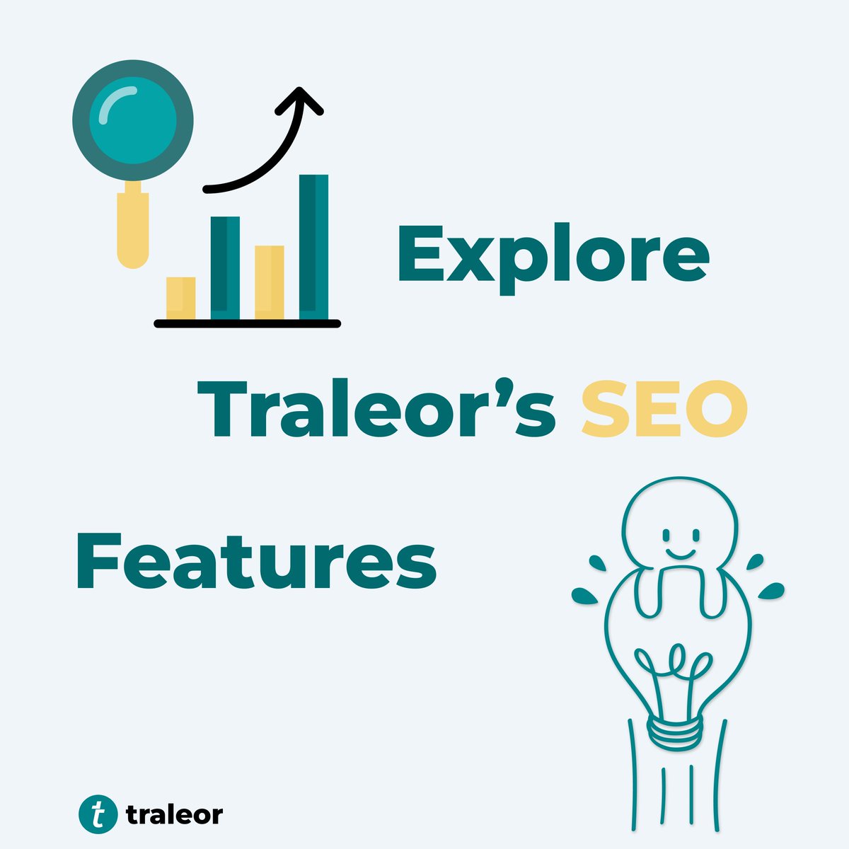 traleor's tweet photo. Traleor CMS SEO Features:
In today's fast-paced digital world, having an online presence is essential for businesses of all sizes
Check out Traleor’s SEO Features listed below and create your website today via: https://t.co/ueJNzXUyrj
#seo #seofeatures #website #websitebuilder https://t.co/oxVhlKw7ZL