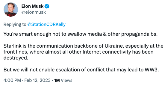 mhmck's tweet photo. Musk takes responsibility for acting against U.S. national security and in the interests of the Russian terrorist state, in a manner almost certain to escalate the war. https://t.co/nYONNyvYTU