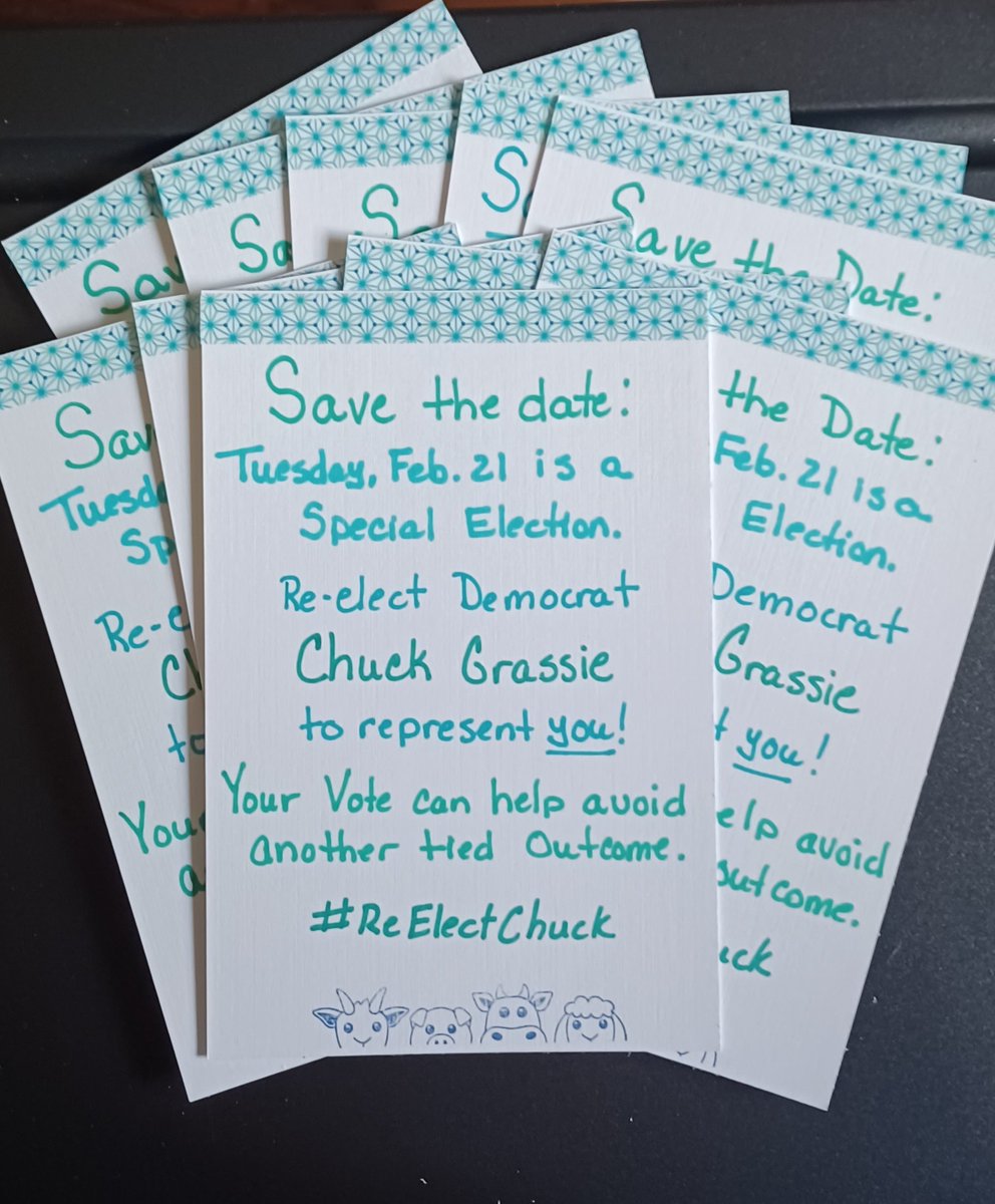 Postcards on thier way to #NH in support of #ReElectChuck Grassie for Rochester Ward 4. Remember to vote Feb 21.  #PostcardsToVoters #VoteBlue #specialelection