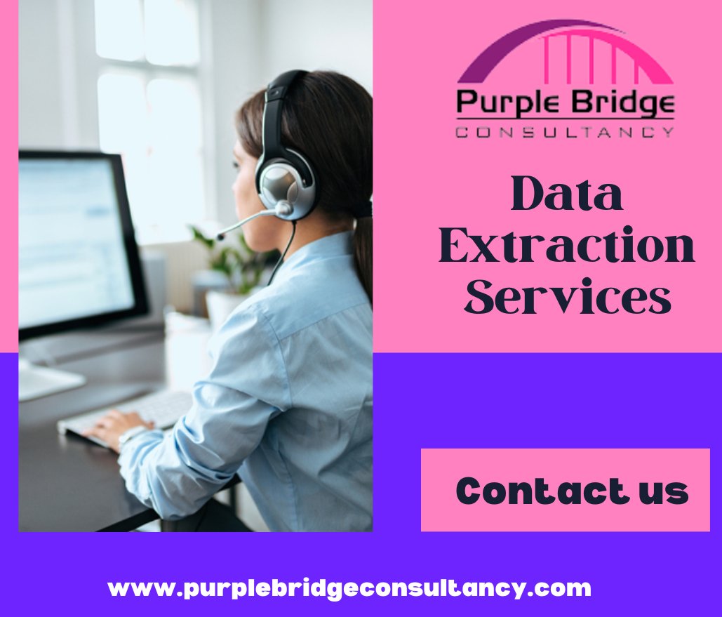 PurpleBridgeCo1's tweet image. In the global market, Purple Bridge Consulting offers the best data extraction services. Feel free to reach us if you have any query. 
#data #dataextraction #dataextractor
#adminservices #translationservices
#transcription #recrutiment
#itrecruit #it2022 #backend #service