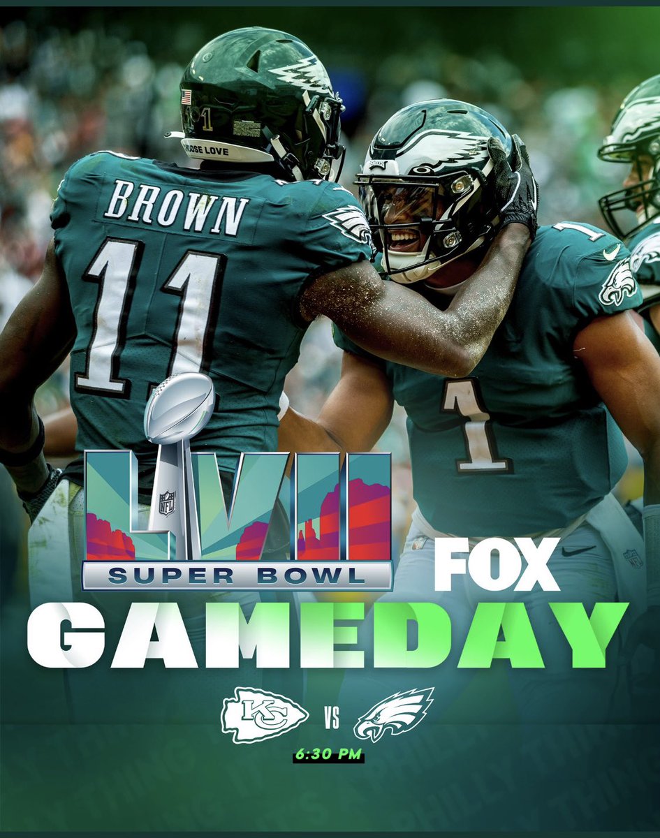 1andonlyOlivia's tweet photo. FLY EAGLES FLY🦅 @Eagles yall got this!!!! Who are you guys betting on? And don’t say Riri🤣🤣🤣 #SuperBowlLVII  #SuperBowl2023 #Eagles https://t.co/vTrFWmzAa2