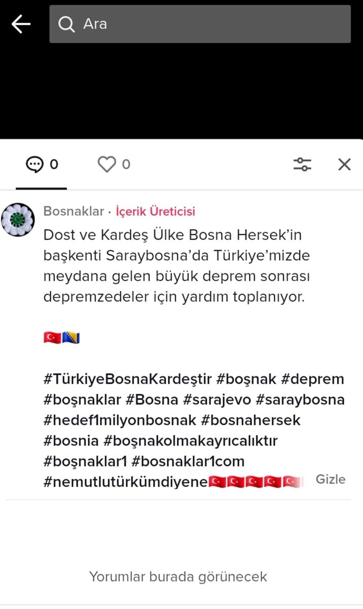 Bosnaklar_bosna's tweet photo. Tiktok Boşnaklar Sayfamızın Paylaşımından Rahatsız Olmuş Topluluk İhlali diyor. 

Boşnaklar sayfamız olarak Dost ve Kardeş Ülke Bosna Hersek'ten Türkiye'de yaşanan büyük deprem sonrası yardım videosu Tiktok'u neden rahatsız etti. Merak ediyoruz. Yazıklar olsun @TikTokTurkey https://t.co/GB9fc4OF6Z