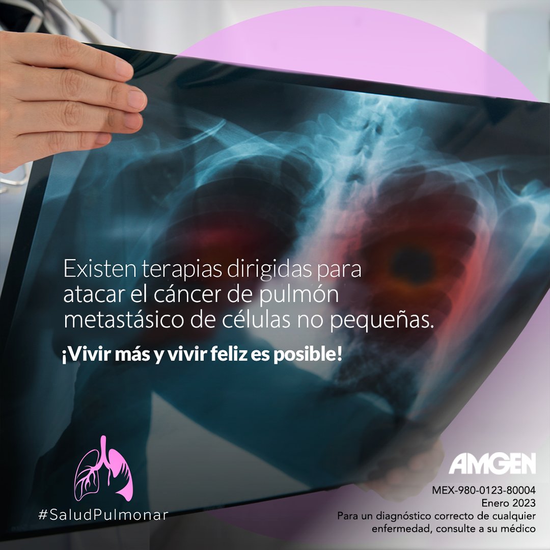 AmgenMexico's tweet photo. El cáncer de pulmón de células no pequeñas crece y se disemina de forma más lenta que el de células pequeñas.

Los más comunes son: 
•Carcinoma de células escamosas.
•Carcinoma de células grandes.
•Adenocarcinoma.

#AmgenOncología #CPCNP #SaludPulmonar #MarcaTuCamino https://t.co/YN8glBZiZV