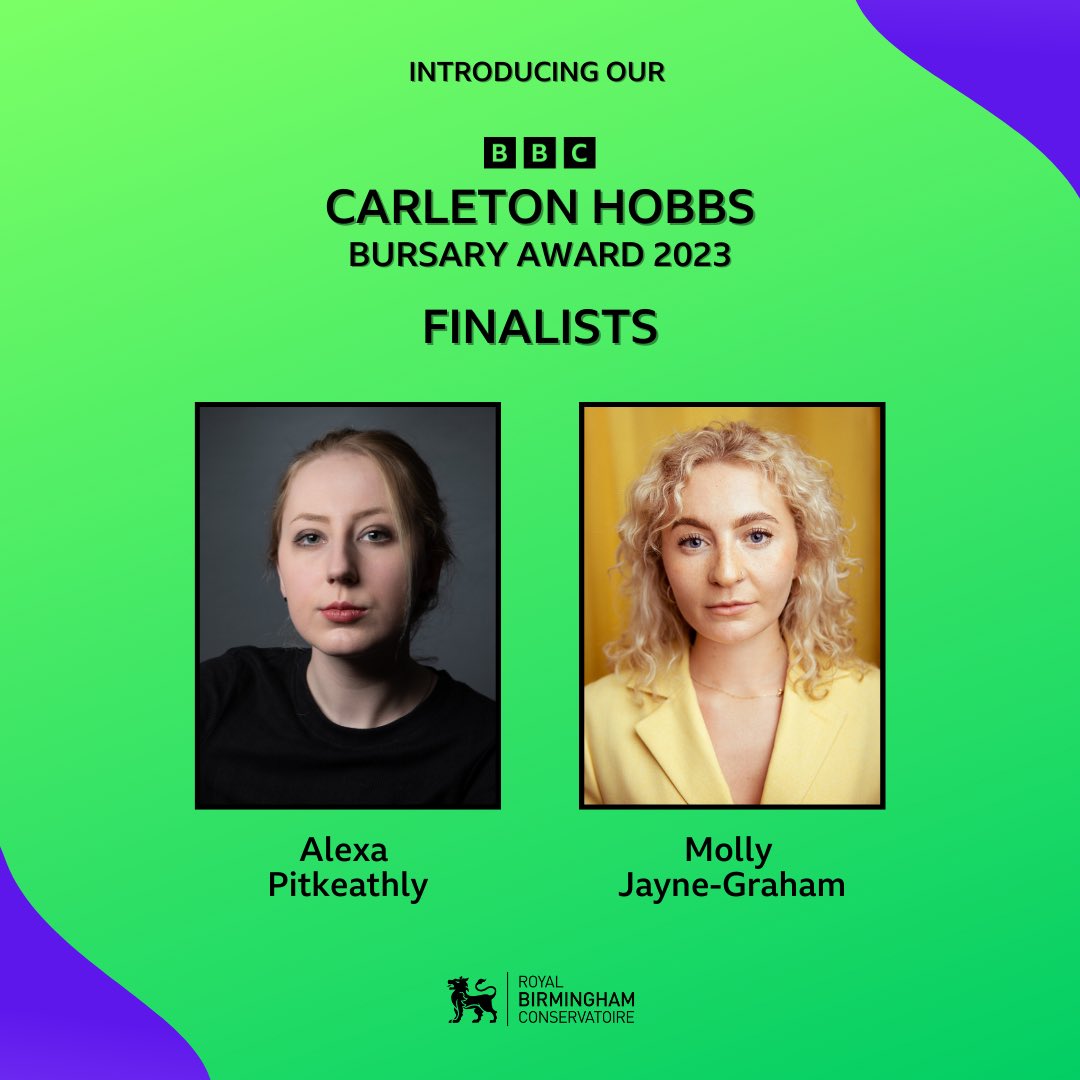 Delighted to announce that I am a 2023 Carlton Hobbs Bursary Award Finalist! Mon my wee Glasgow uni accent🎙️😅 <a href="/RBCActors23/">RBCActors23</a>