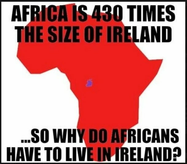 wayotworld's tweet photo. #IrelandisFull and so is the rest of Europe. Stop the Africanisation of the West. https://t.co/NmKe8xstNg