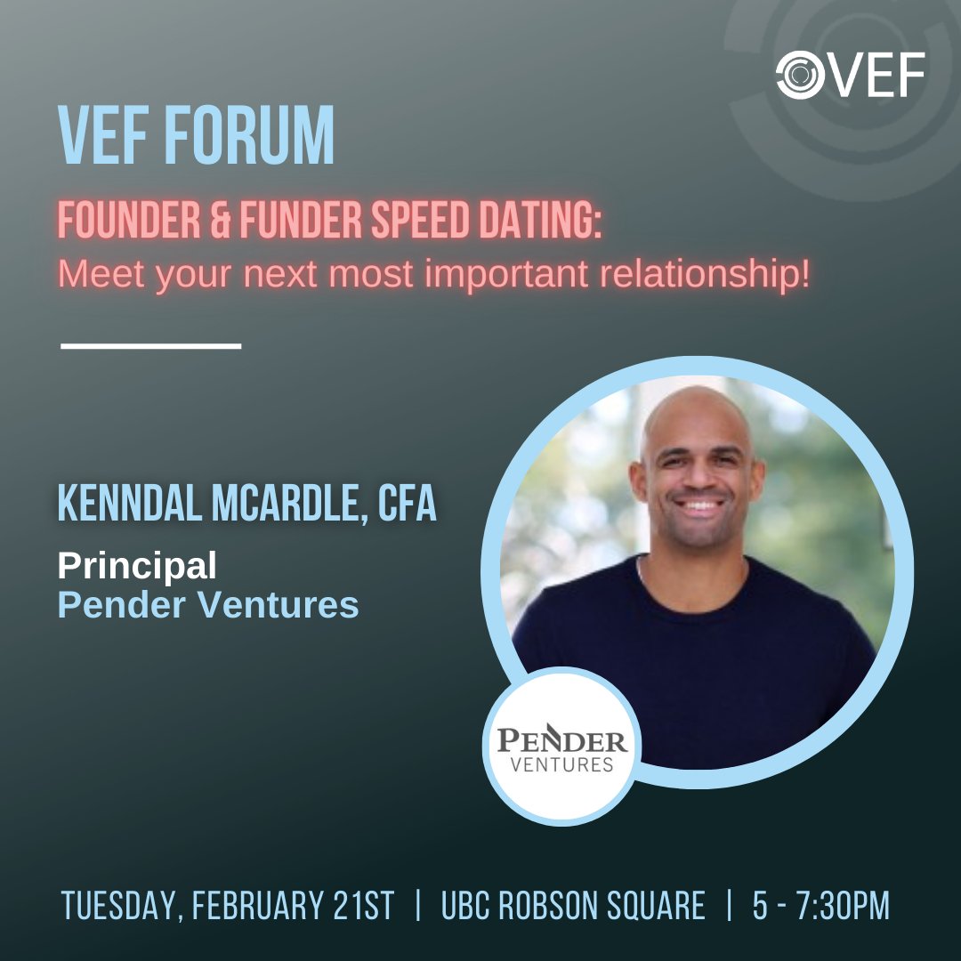 VEF (@vefdotorg) on Twitter photo Speaker Spotlight: Kenndal McArdle, CFA, Later-Stage Funder 💸
Kenndal joined <a href="/penderventures/">Pender Ventures</a> in 2018 as a founding member. Previously, he worked as a public market analyst on the award-winning Pender Small Cap Opportunities Fund & Pender Value Fund
🎟️ ow.ly/UoGm50MONQj Speaker Spotlight: Kenndal McArdle, CFA, Later-Stage Funder 💸
Kenndal joined <a href="/penderventures/">Pender Ventures</a> in 2018 as a founding member. Previously, he worked as a public market analyst on the award-winning Pender Small Cap Opportunities Fund & Pender Value Fund
🎟️ ow.ly/UoGm50MONQj