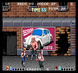SiliconChronicl's tweet photo. Double Dragon (Technos, 1987, Arcade) https://t.co/5YUBvE4XcH
