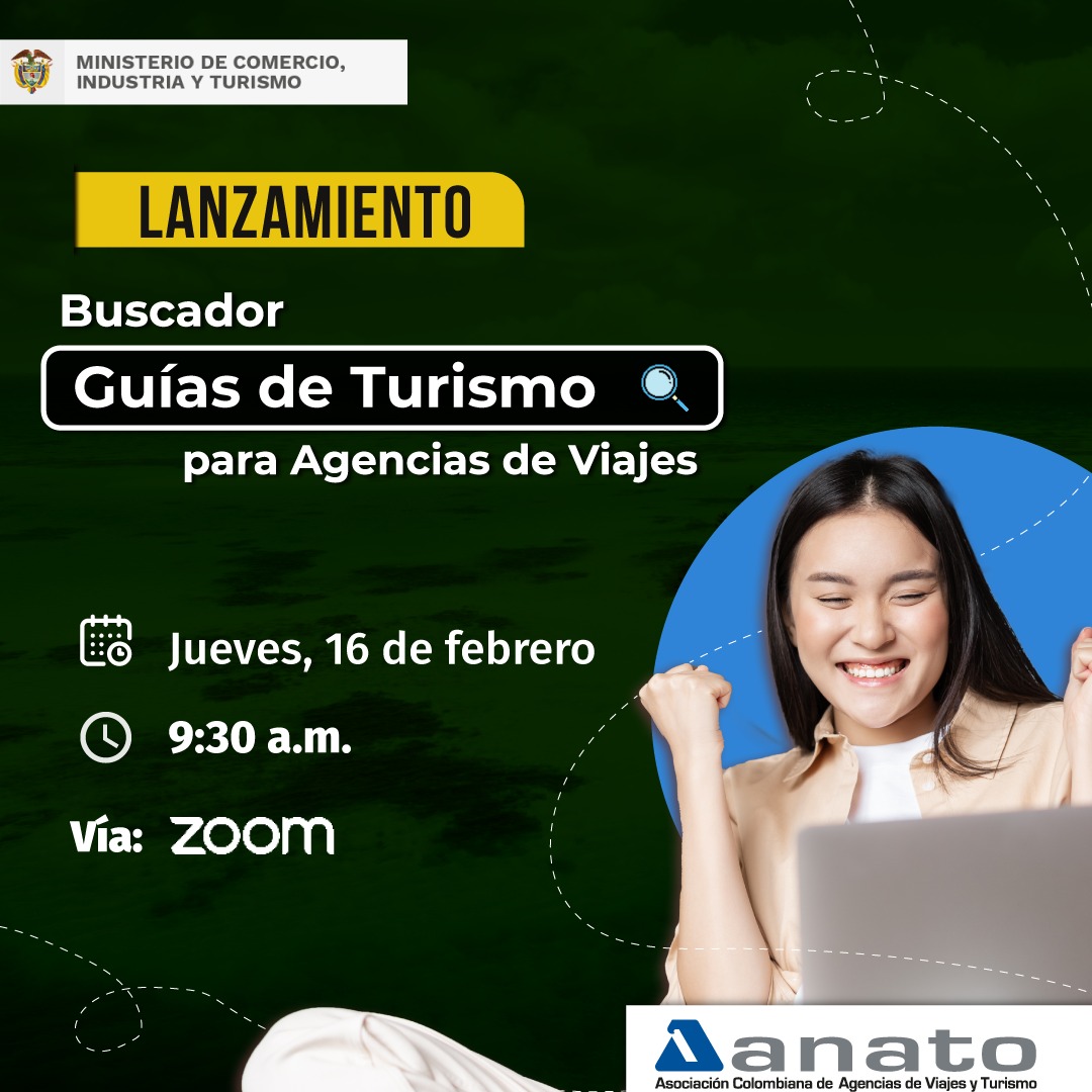 AnatoNacional's tweet photo. Participa en el lanzamiento del Buscador de Guías de Turismo, herramienta digital cuyo objetivo es permitir el acercamiento entre los Guías de Turismo y las #AgenciasdeViajes.

Mayor información: https://t.co/ZkePcqXa8r
@PaulaCortesC https://t.co/okBhibLy43