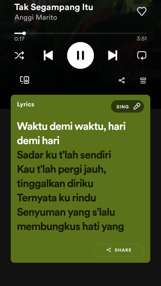 closetae's tweet image. Looping this song over and over again bcs it reminds me of aksa and dara #gapernah #bisa #moveon