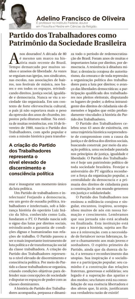 O PT faz 43 anos e quem celebra é a boa política e a democracia brasileira.

#PT43Anos