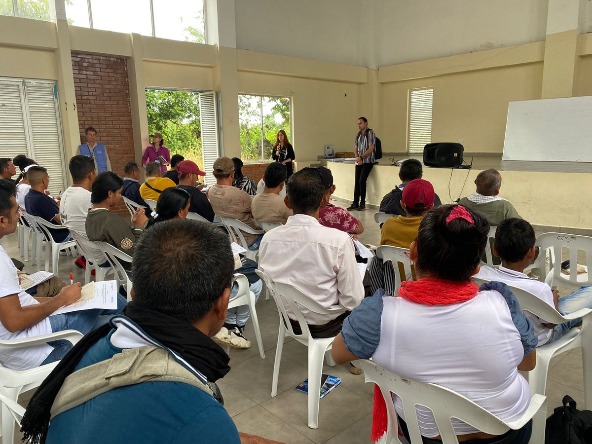 MinjusticiaCo's tweet photo. #BoletínMinJusticia | El @MinjusticiaCo, con el apoyo de @UNODCROCOL, inició en San Miguel, Putumayo, el ‘Encuentro Territorial para la Formulación Participativa e Incluyente de la Política Nacional de Drogas 2023 - 2033’. 

Más información ➡️ https://t.co/5d2BIIYISf https://t.co/iFYkZESWSz