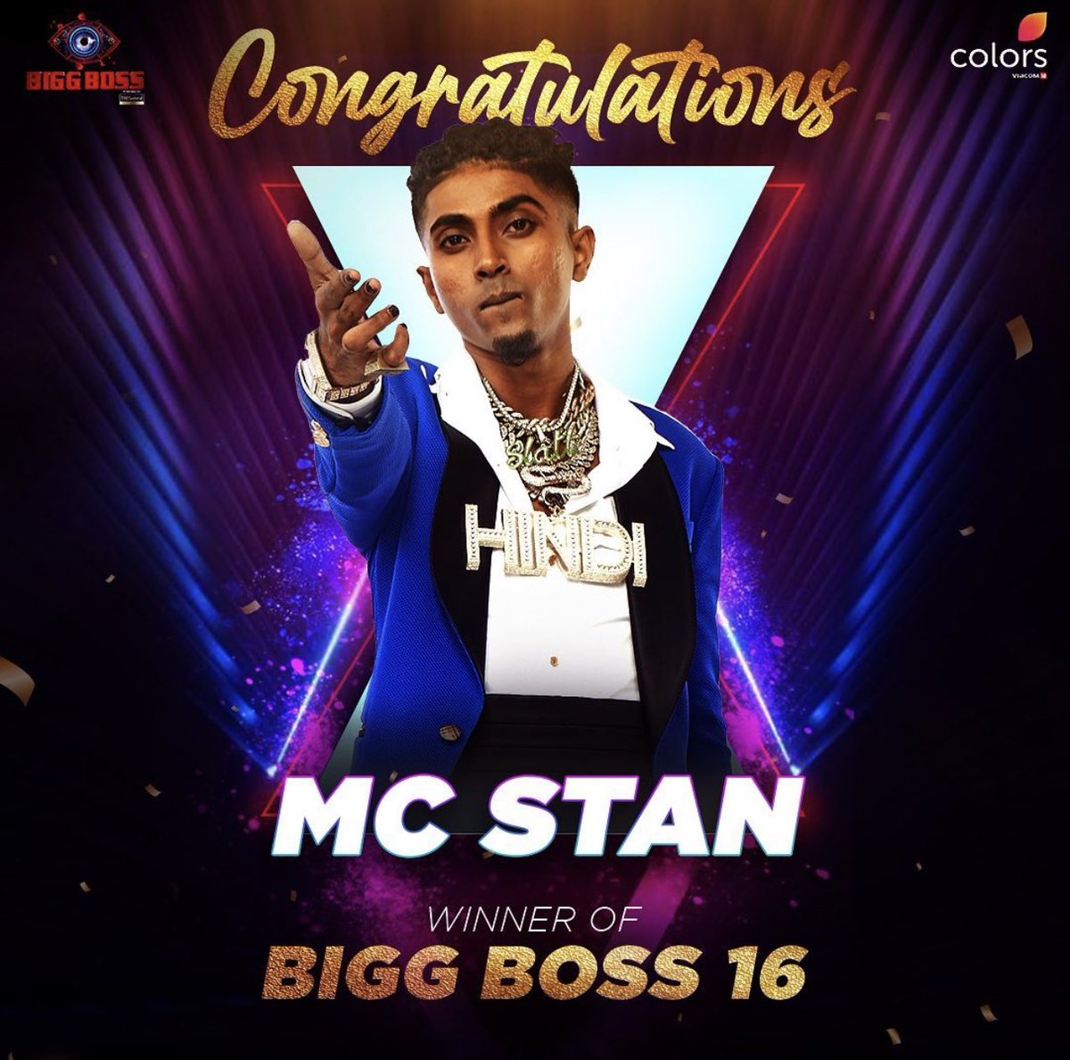 Congratulations bro you are deserve BiggBoss 16  trophy .❤️❤️
@m___c___stan @colorstv @voot @beingsalmankhan <a href="/biggboss16/">Harold rogers</a> 
#biggboss16 #mcstan #bollywood #salmankhan #colorstv #MCStan